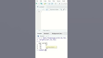 Summary command for data in table in R Statistics #Shorts