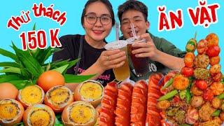 Thử Thách Ăn Vặt Cầm 150K Sẽ Ăn Được Những Gì Cùng Phú Xúc Xích Huỳnh Như Vlogs