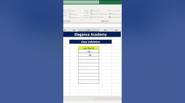 Insert Only Less than 50 - Data Validation #excel #msexcel #shortsvideo #shorts #datavalidation