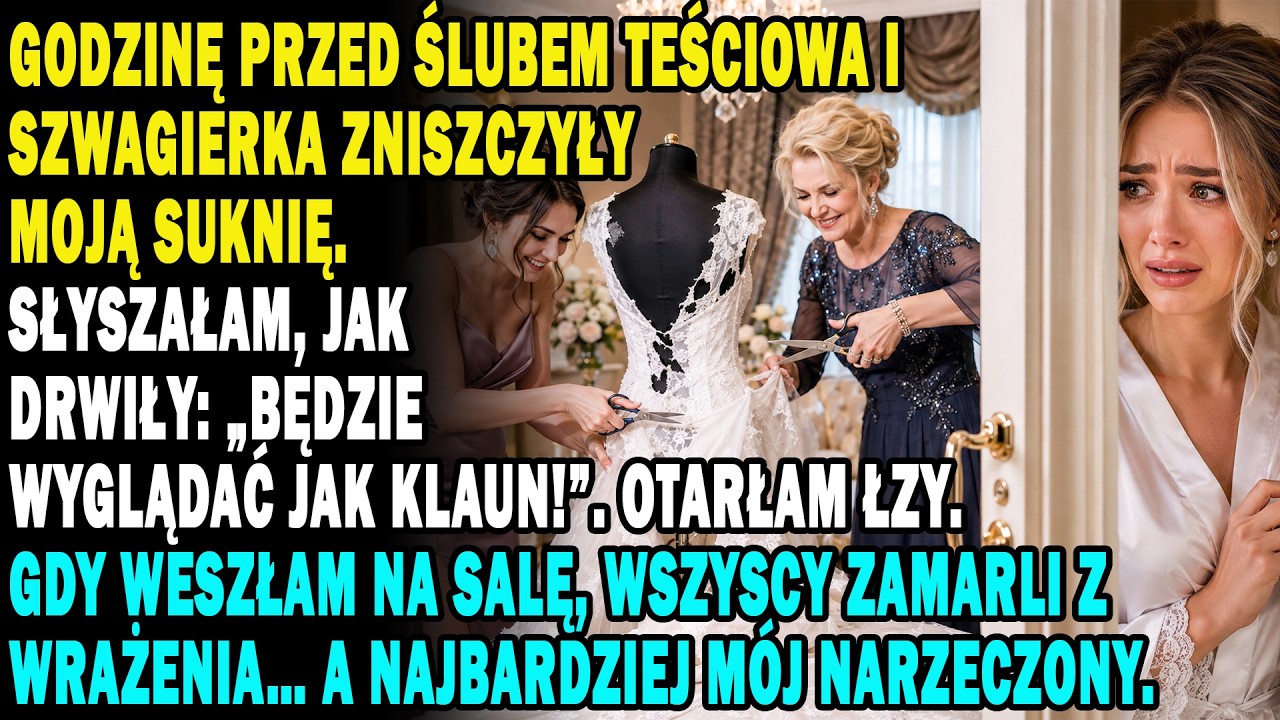Na godzinę przed ślubem znalazłam moją suknię pociętą nożyczkami na strzępy. Zza kuchennych drzwi usłyszałam chichot mojej przyszłej teściowej i jej szept do córki: „Mówiłam ci, że trzeba było...