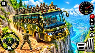 Drive Military Bus In Hilly Road, Bus Simulator Android Game Play screenshot 3