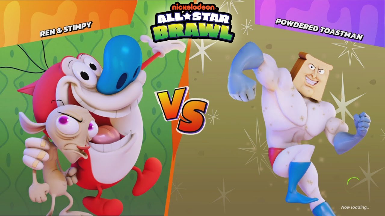 Nickelodeon All-Star Brawl | Ren & Stimpy VS Powdered Toast Man
