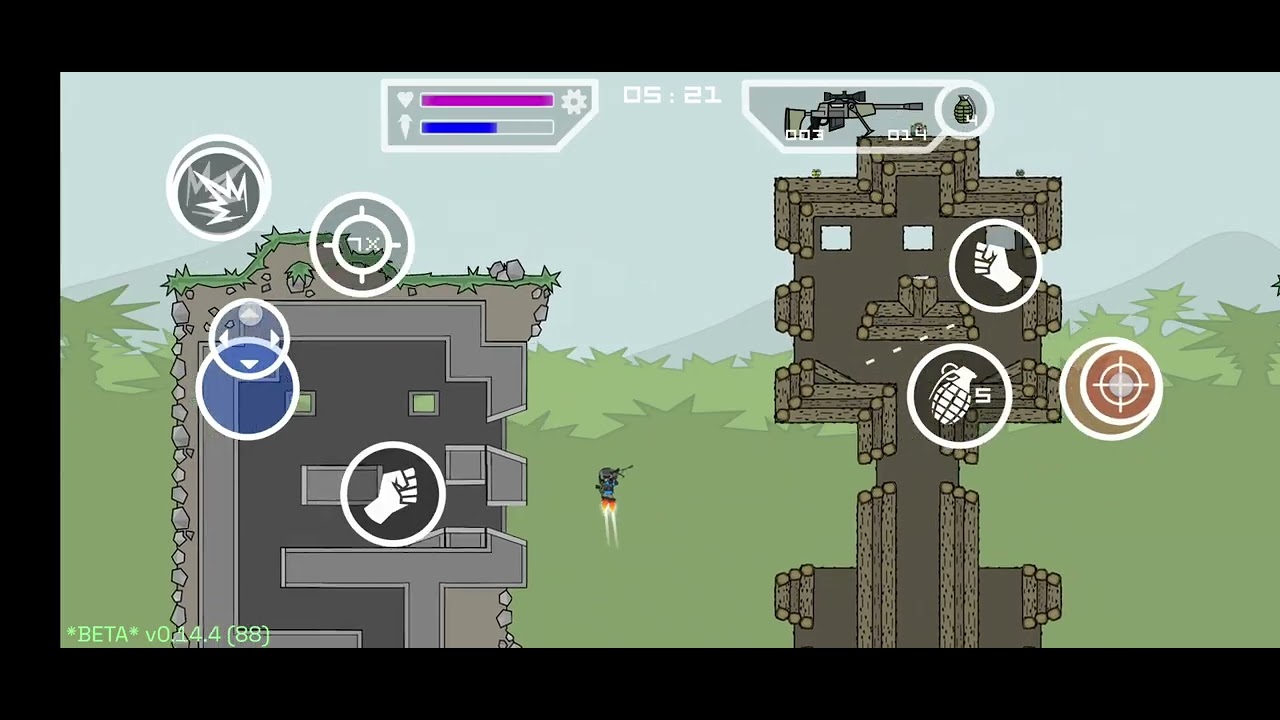 Mini militia classic one sided match by predator 