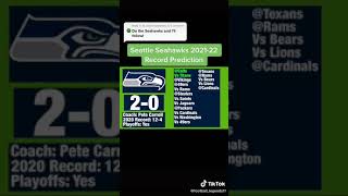 2021-22 Seattle Seahawks Record Prediction