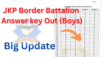 JK Police Border Battalion Answer Key Out 🔥