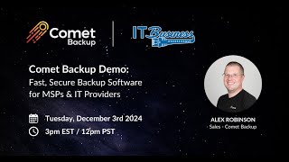 ITBOG Livestream Demo - Comet Backup