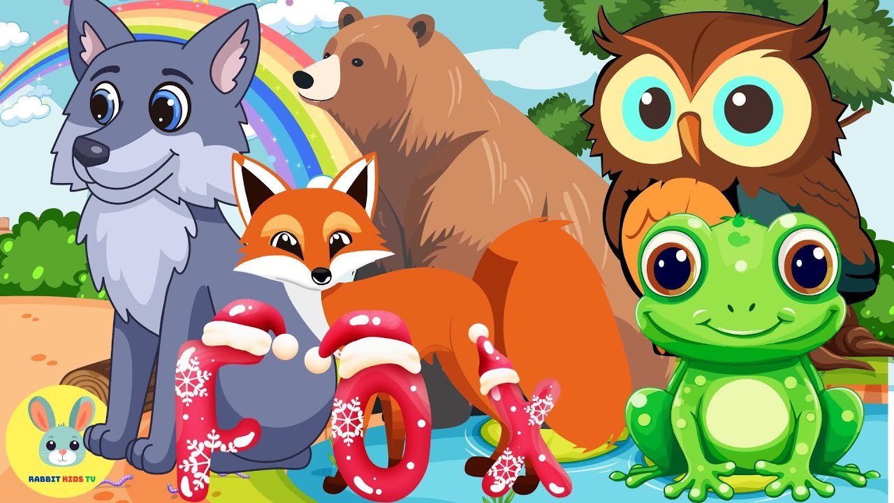 Animal Sounds Song | Frog Bear Wolf Fox Owl | Nursery Rhymes for ...