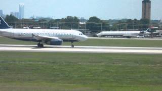 US Airways a319 Takeoff Charlotte CLT