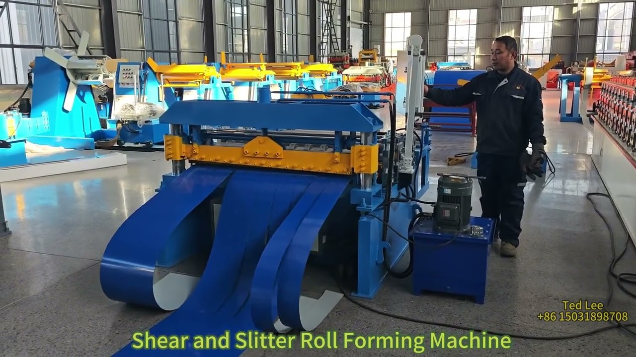 2026 Europe standard metal sheet shear and slitter roll forming machine