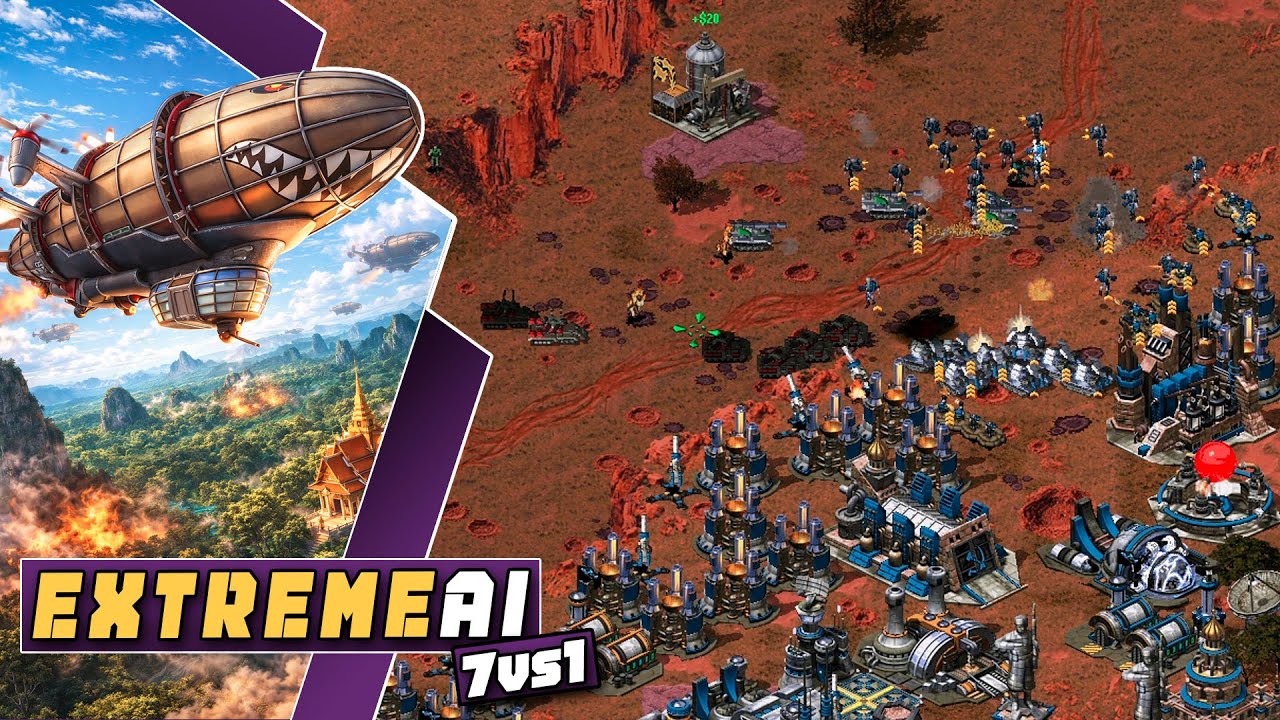 One Superweapon Hit Will End Us | Red Alert 2 | 1 vs 7 EXTREME AI