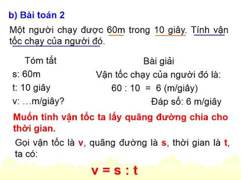 TUẦN 26 - LỚP 5 - TOÁN: Vận tốc