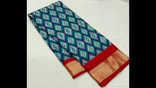 Ikkat desine# Soft Dola fabric with kalamkari print# WHATSAPP@ 9448069265 screenshot 5