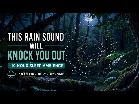 Fall Asleep Fast | 10 Hours of Soft Rain & Deep Calming Hum ASMR