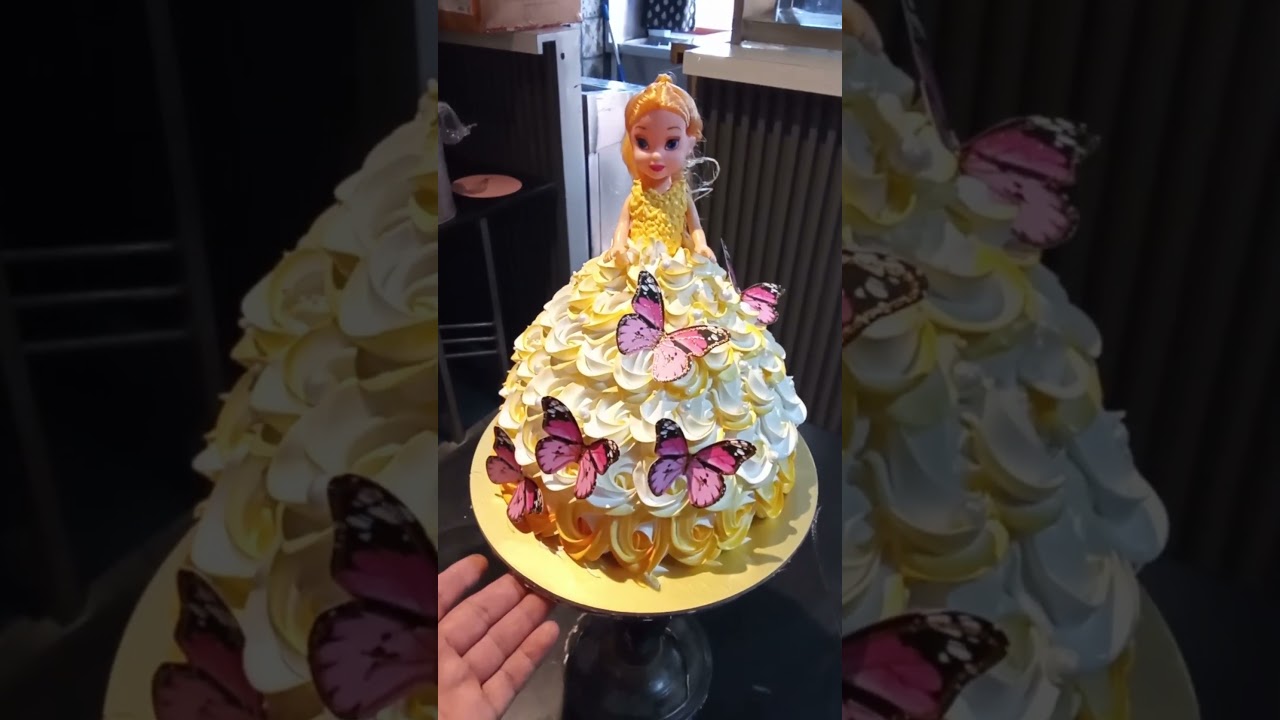 Doll cake design|How to make a easy doll cake at home 