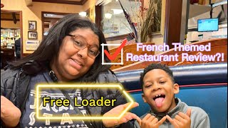 Trying chicken and waffles at Mimi s Cafe