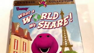 Barney  What A World We Share  Vhs Movie Collection