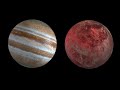 Animation de jupiter et mercure par david saronivilleurbanne  voyage cosmique sur fond noir