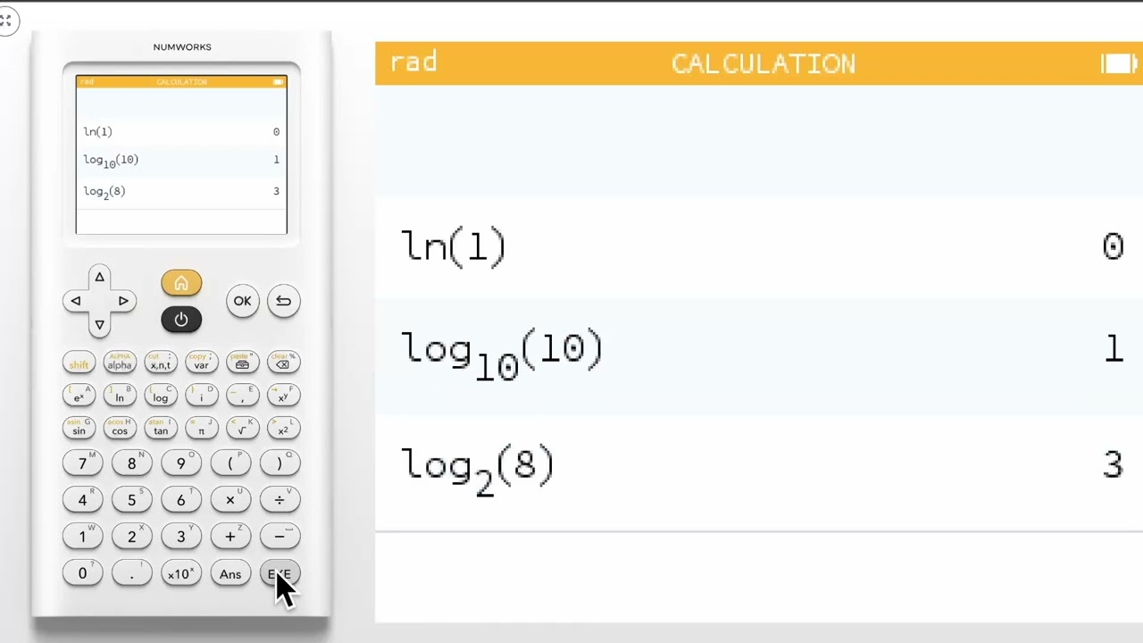 Getting started on the NumWorks graphing calculator 
