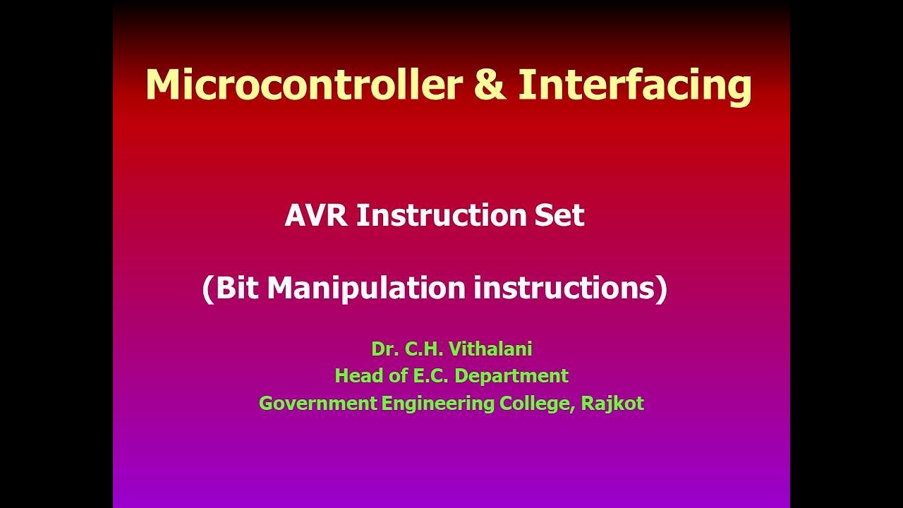 AVR Microcontroller Instruction set (Bit manipulation instructions)