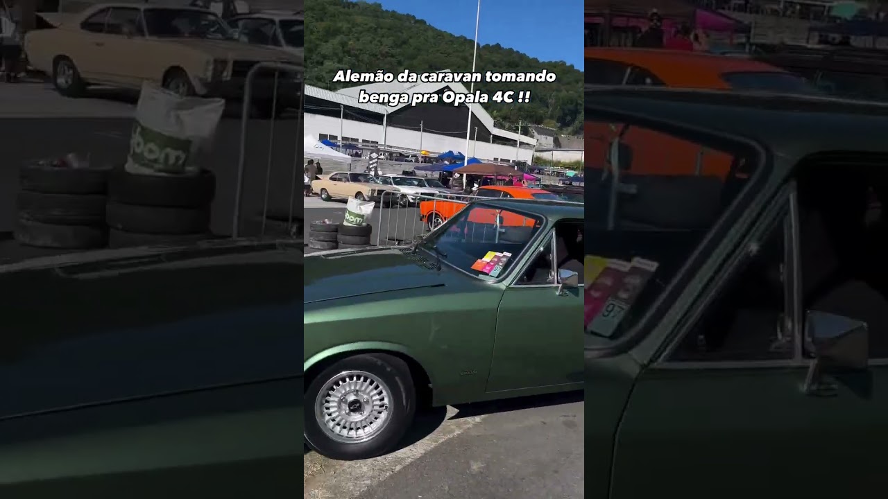Alemão da Caravan tomando benga de Opala 4 cilindros. Alemão vem para Sul conhecer a gurizada