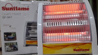 sunflame heater#sunflame quartz heater and review - YouTube