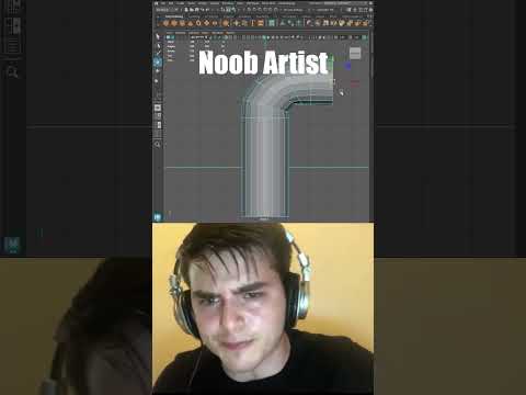Noob Vs Pro Artist 3D Maya Bridge Tool To Model Bent Pipe In Maya 2025 Maya2025 Maya