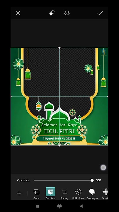 Cara cepat buat kartu ucapan selamat Lebaran 2023 dari Hp, PicsArt tutorial, Edit foto di Hp