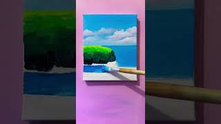 Easy Landscape Painting #howtopaint #painting #acrylicpainting #paintingtutorial #landscapepainting