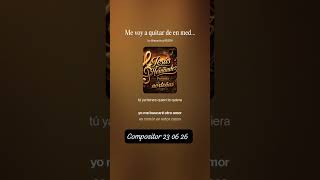 Me voy a quitar de en medio