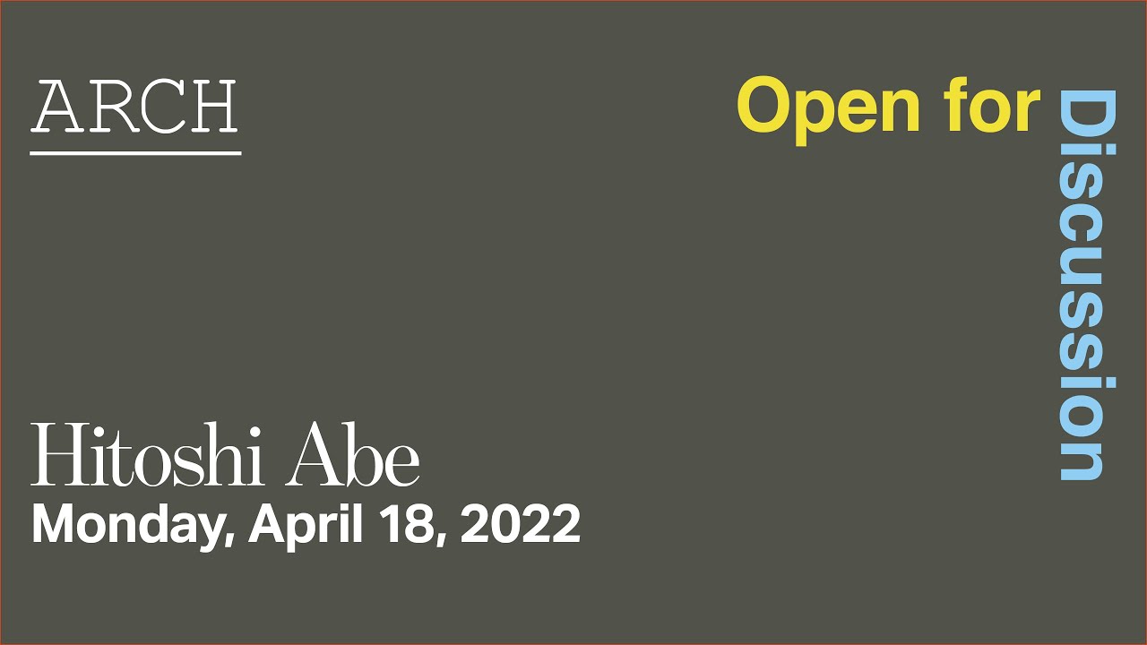 The Weitzman School of Design Presents: Hitoshi Abe