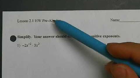 Lesson 2.1 HW Pre Algebra