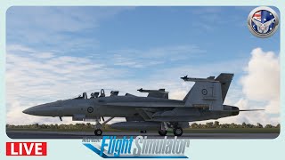 RAAF F/A-18F Super Hornet Flight Heading North - Microsoft Flight Simulator 2020