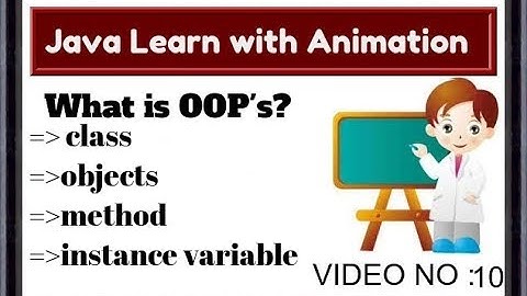 Java Tutorial For Beginners 10-what is oops ,class,objects,method,instance variable Animation