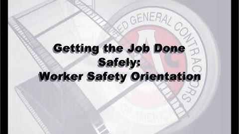 AGC Construction Safety Orientation Podcast...
