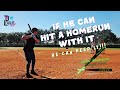 Hit a Homerun and Win a Bat!! Was he up to the challenge?