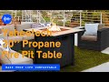 Yaheetech 30 inches w metal fire pit table w ceramic tabletop firepittable