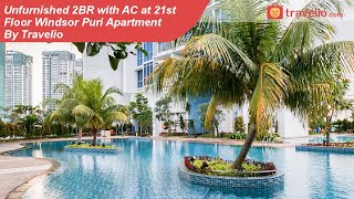 Room Tour Unfurnished 2BR with AC at 21st Floor Windsor Puri Apartment