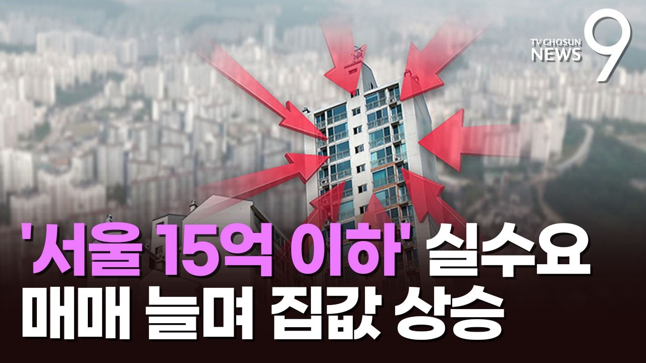 아파트 거래 80%는 15억 이하…실수요인데 정부는 '투기 척결'에 집중 [뉴스9]