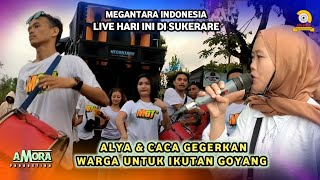 Alya Cece Dan Caca Oneng Hebohkan Warga Untuk Ikutan Goyang Live Hari Ini Di Sukerare