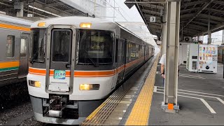 JR東海 373系 F6編成 特急ふじかわ 入線シーン@静岡駅