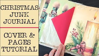 Christmas Junk Journal Tutorial Simple Cover and Signatures | Junk Journal With Me