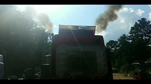 Cat c15 turned up blowing black smoke