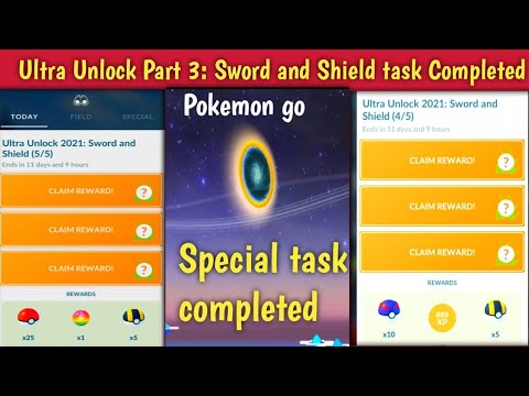 Ultra Unlock 2021 Sword And Shield Research Task Completed Pokemon Go Research Task New Task Youtube