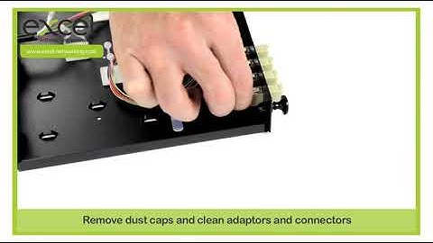 Installing the fibre connector into the Excel patch panel
