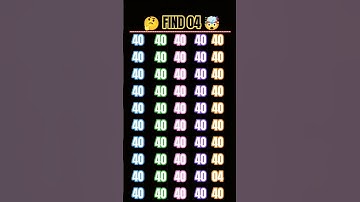 Find 👉 04 🤔 odd number puzzle 🧩 iq test 🧠 math reasoning puzzle 🧩 #quiz #mathematicspuzzles #iq -You