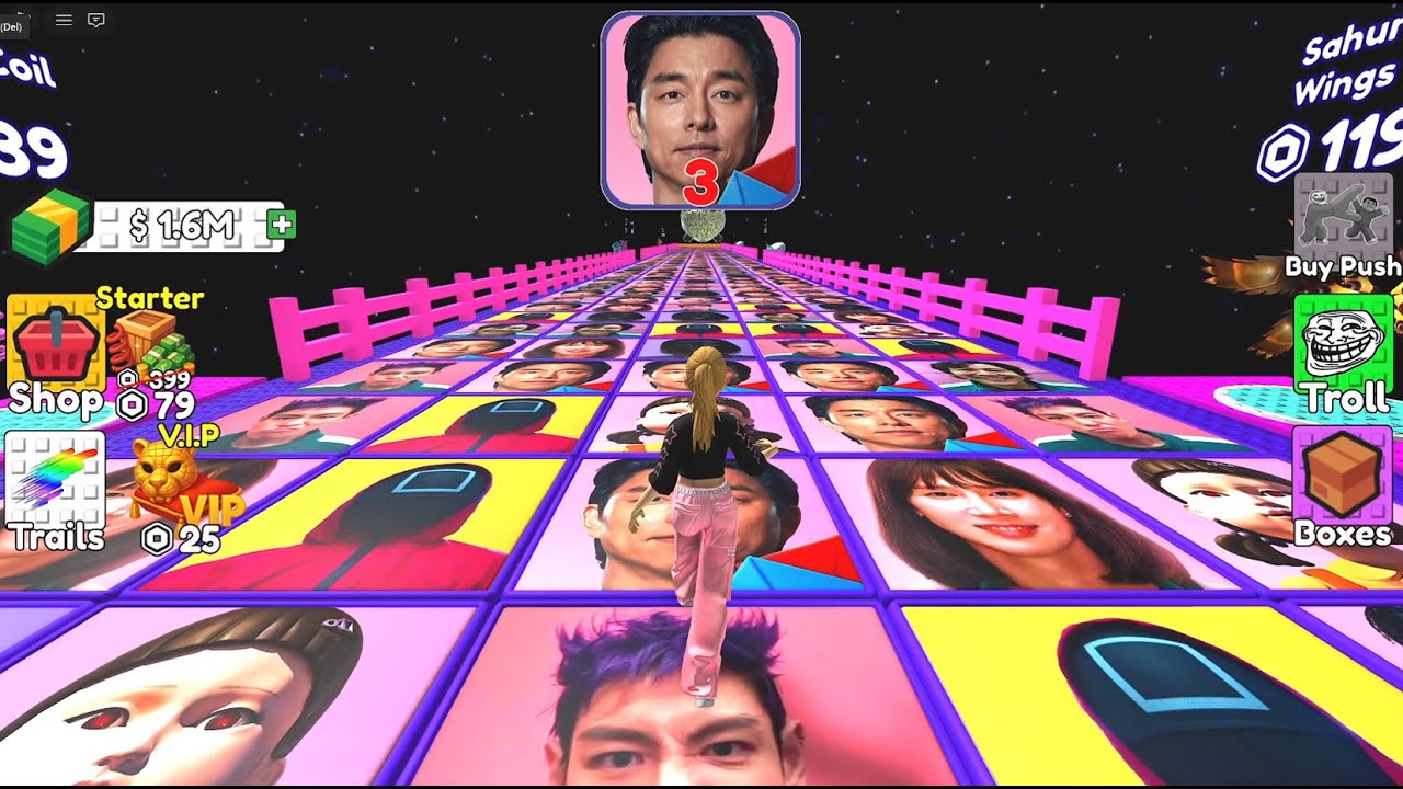 ONE MISTAKE = GAME OVER ULTIMATE SQUID GAME GLASS BRIDGE CHALLENGE ROBLOX DAY 106 #roblox #shorts