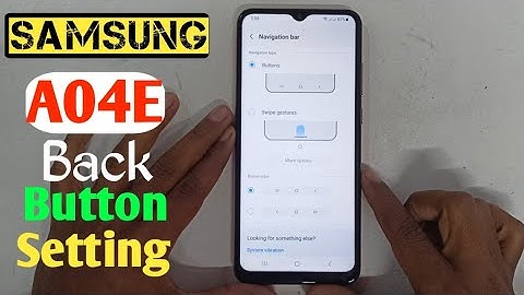 How To Samsung Galaxy A04E Back Button Setting(Uzzol Technology)