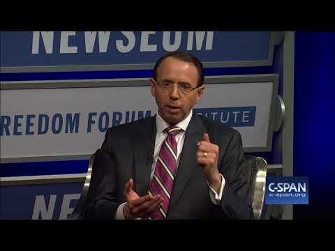 Rod Rosenstein: "The Department of Justice is not going to be extorted.” (C-SPAN)