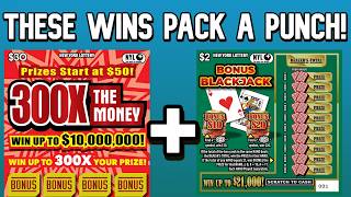 TRIPLE Blackjack   More! 300X and Bonus Blackjack Gameplay! $160 Session! | New York Lottery