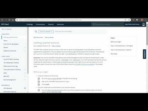 Watson - Text to speech (demo)